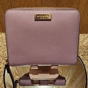 Kate Spade Purple Wallet Classic Design Saffiano Leather